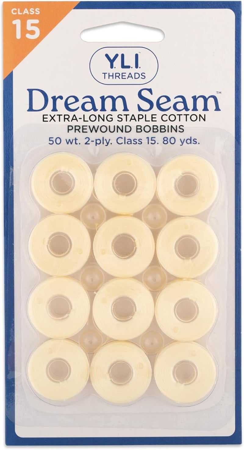 YLI Threads YLI Cotton Quilting Thread – 50 wt Egyptian Cotton for Piecing & Quilting - Low-lint & Strong - Class 15 Prewound Bobbins - Lazy Daze - Image 1